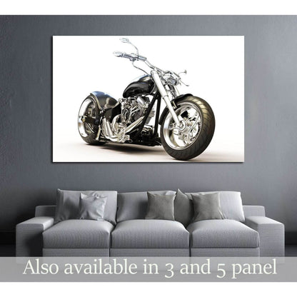 Custom black motorcycle on a white background. №2476 Ready to Hang Canvas PrintCanvas art arrives ready to hang, with hanging accessories included and no additional framing required. Every canvas print is hand-crafted, made on-demand at our workshop and e