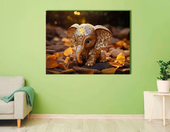 Cute Mosaic Elephant - Canvas Print - Artoholica Ready to Hang Canvas Print