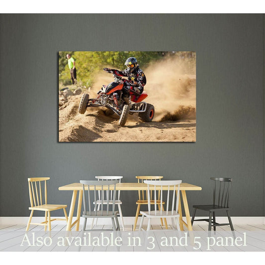 CZERWIONKA, POLAND.Unidentified rider in action on Poland Top Amator Cup №2484 Ready to Hang Canvas PrintCanvas art arrives ready to hang, with hanging accessories included and no additional framing required. Every canvas print is hand-crafted, made on-de