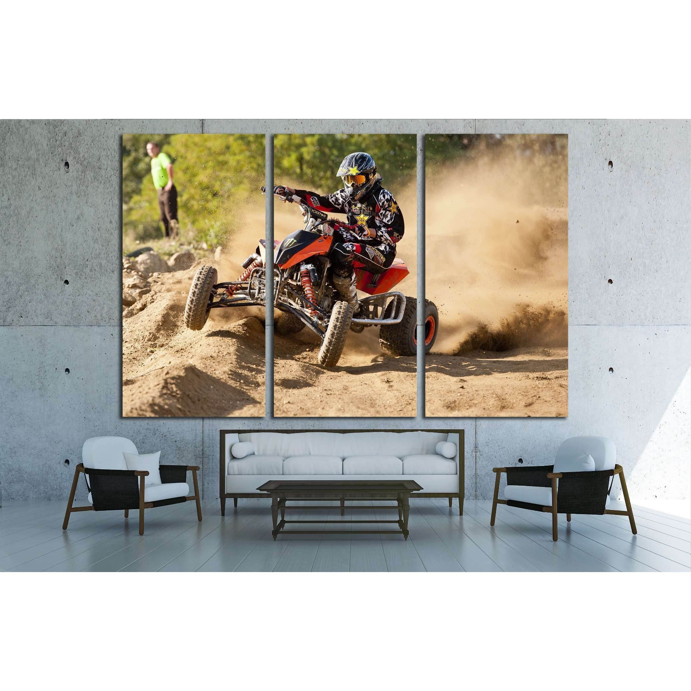 CZERWIONKA, POLAND.Unidentified rider in action on Poland Top Amator Cup №2484 Ready to Hang Canvas PrintCanvas art arrives ready to hang, with hanging accessories included and no additional framing required. Every canvas print is hand-crafted, made on-de