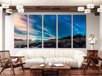 Milky Way Wall Art Night Sky Print Croatia Coast Painting Panoramic Landscape Canvas Art Starry Sky Wall Art Adriatic Sea Croatia Wall Decor