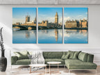 Big Ben Canvas Art - London Wall Art, Westminster Palace over River Thames Canvas Print, London Cityscape, London Wall Art, London Art Print