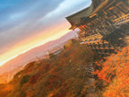 Autumn Colors at Kiyomizu-dera Temple Canvas Wall Art, Kyoto Japan Sunset Print, Vibrant Fall Landscape Decor, Japanese Temple Art