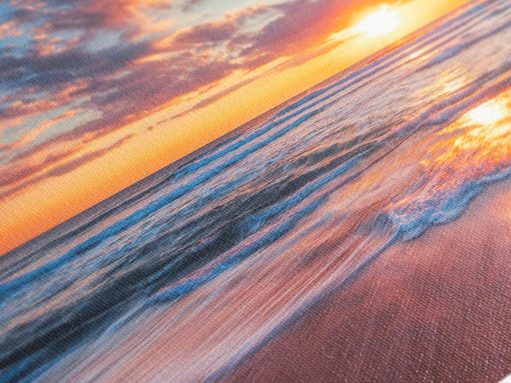 Ocean Sunset Print – Seascape Wall Art, Modern Sunset Beach Art Print, Multi Panel Coastal Wall Art for Living Room or Bedroom Wall Decor