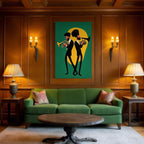 Two Trumpets Wall Art - Jazz Music Print, Colorful Music Poster, Modern Fine Art, Jazz Wall Décor, Pop Poster, Mid Century Music Wall Art