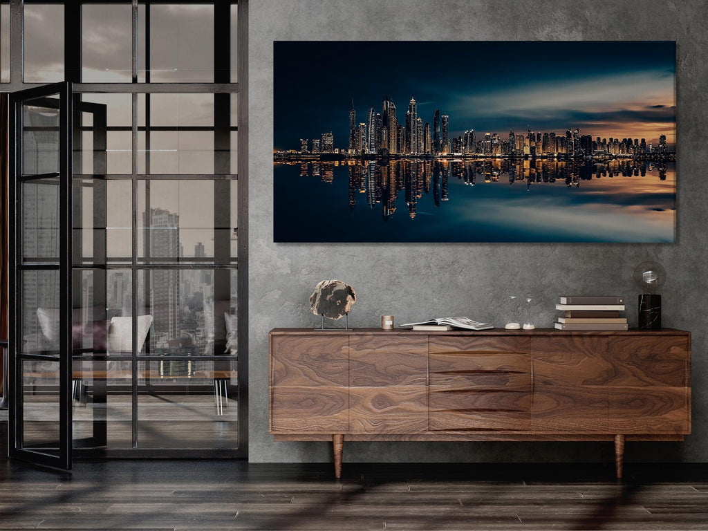 Dubai Wall Art - Modern Dubai Canvas Print, Large Dubai Wall Decor, Room Decor Dubai Artwork Gift Idea, Dubai Art Print, Dubai Cityscape Art