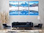 Snowy Mountain Wall Art - Large Winter Alps Canvas Print, Oversized Alpine Landscape  Wall Art, Snow Winter Canvas Art Ski Resort Wall Decor
