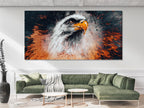 Abstract Eagle Canvas Print, Bold Wildlife Wall Art, Large Modern Eagle Artwork, Oversized Animal Canvas for Living Room Decor