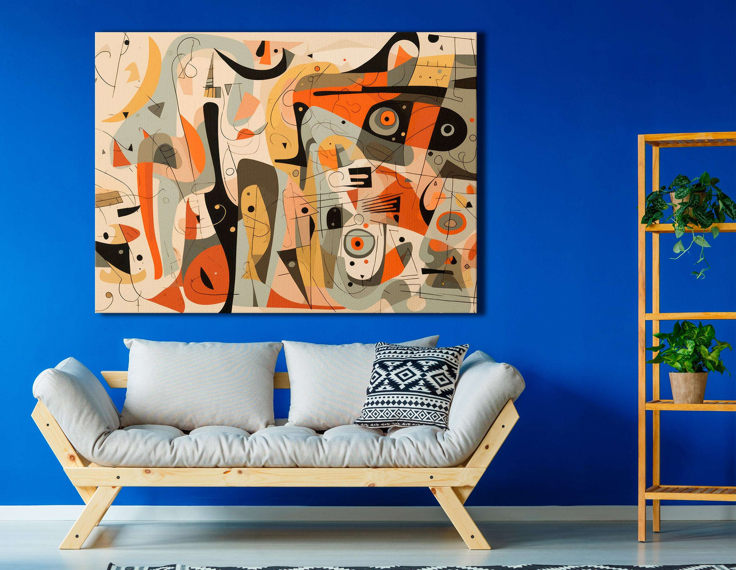 Dance of Abstract Shapes - Canvas Print - Artoholica Ready to Hang Canvas Print