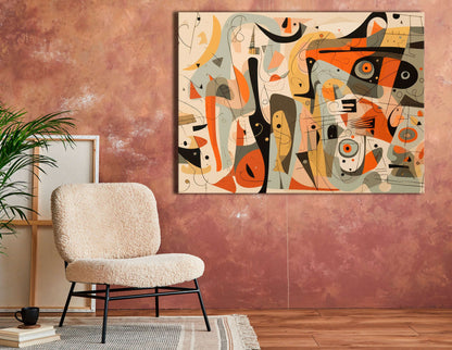 Dance of Abstract Shapes - Canvas Print - Artoholica Ready to Hang Canvas Print