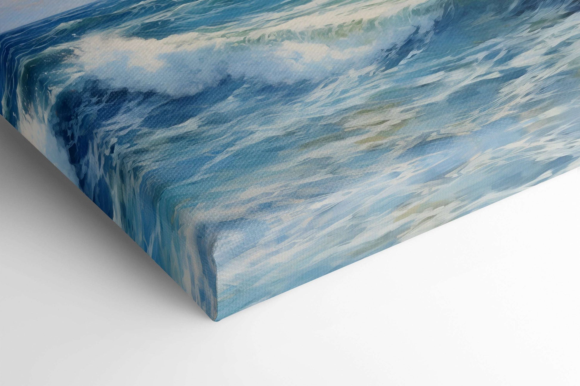 Dance of Curly Waves under a Fluffy Clouds - Canvas Print - Artoholica Ready to Hang Canvas Print