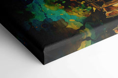 Dark Gold Lantern on Smokey Background - Canvas Print - Artoholica Ready to Hang Canvas Print