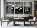 Vintage Cobra Sports Car Canvas, Classic Black Shelby Cobra Wall Art, Retro Muscle Car Artwork, Black and White Car Photography, B&W Classic