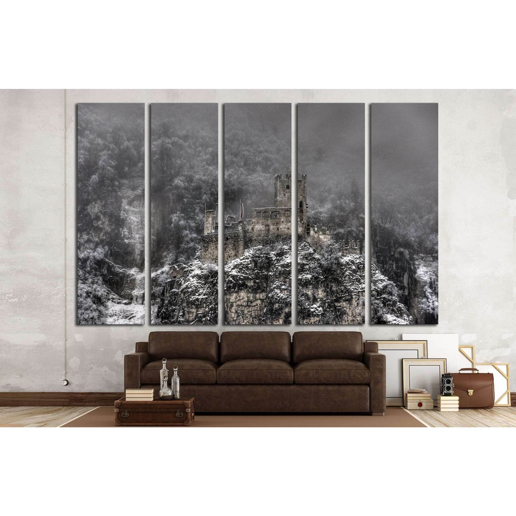 Decayed castle with clouds and snow №1790 Ready to Hang Canvas PrintCanvas art arrives ready to hang, with hanging accessories included and no additional framing required. Every canvas print is hand-crafted, made on-demand at our workshop and expertly str