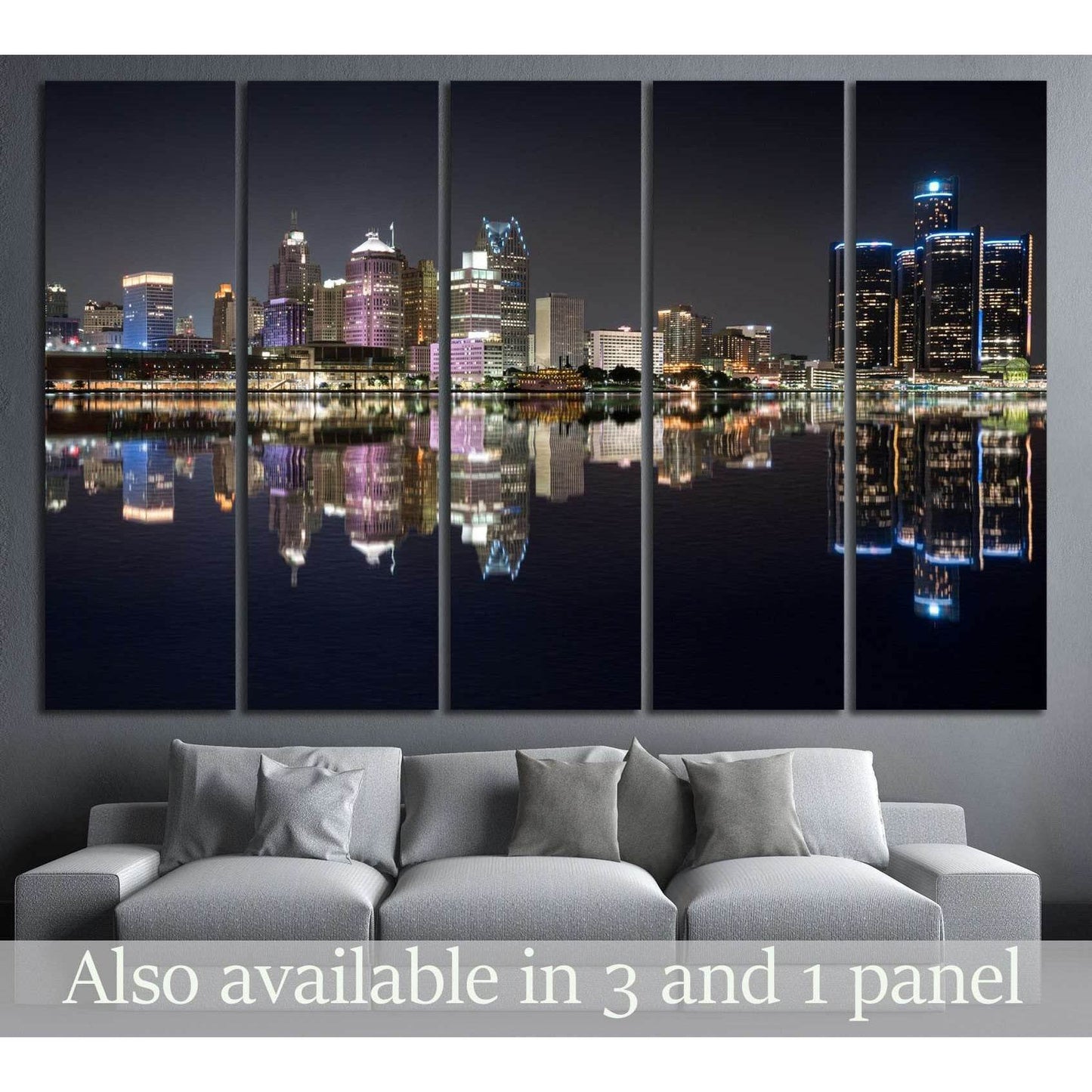 Detroit Cityscape №132 Ready to Hang Canvas PrintCanvas art arrives ready to hang, with hanging accessories included and no additional framing required. Every canvas print is hand-crafted, made on-demand at our workshop and expertly stretched around 100%