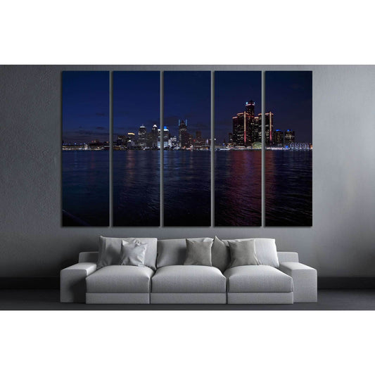 Detroit Skyline №133 Ready to Hang Canvas PrintCanvas art arrives ready to hang, with hanging accessories included and no additional framing required. Every canvas print is hand-crafted, made on-demand at our workshop and expertly stretched around 100% No
