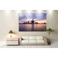 Detroit Skyline №135 Ready to Hang Canvas PrintCanvas art arrives ready to hang, with hanging accessories included and no additional framing required. Every canvas print is hand-crafted, made on-demand at our workshop and expertly stretched around 100% No