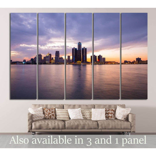 Detroit Skyline №135 Ready to Hang Canvas PrintCanvas art arrives ready to hang, with hanging accessories included and no additional framing required. Every canvas print is hand-crafted, made on-demand at our workshop and expertly stretched around 100% No