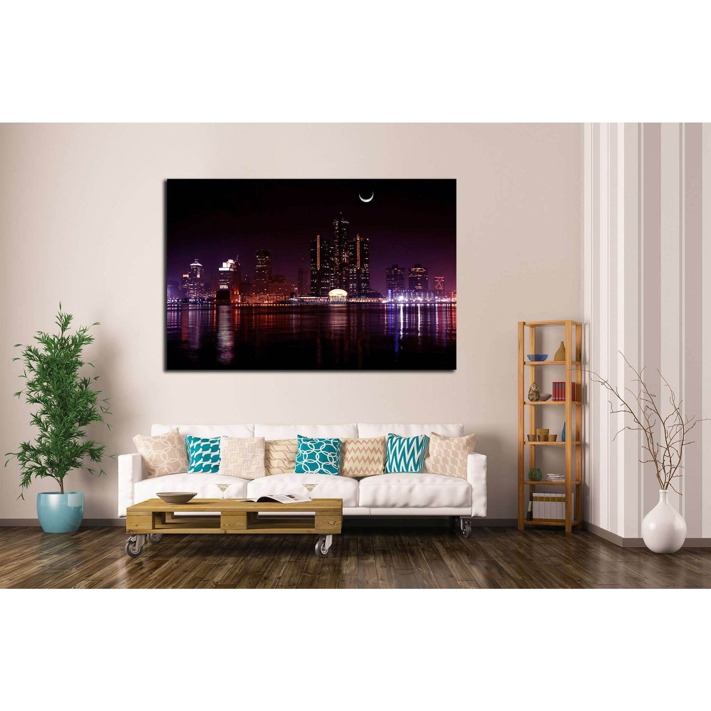 Detroit Skyscraper №136 Ready to Hang Canvas PrintCanvas art arrives ready to hang, with hanging accessories included and no additional framing required. Every canvas print is hand-crafted, made on-demand at our workshop and expertly stretched around 100%