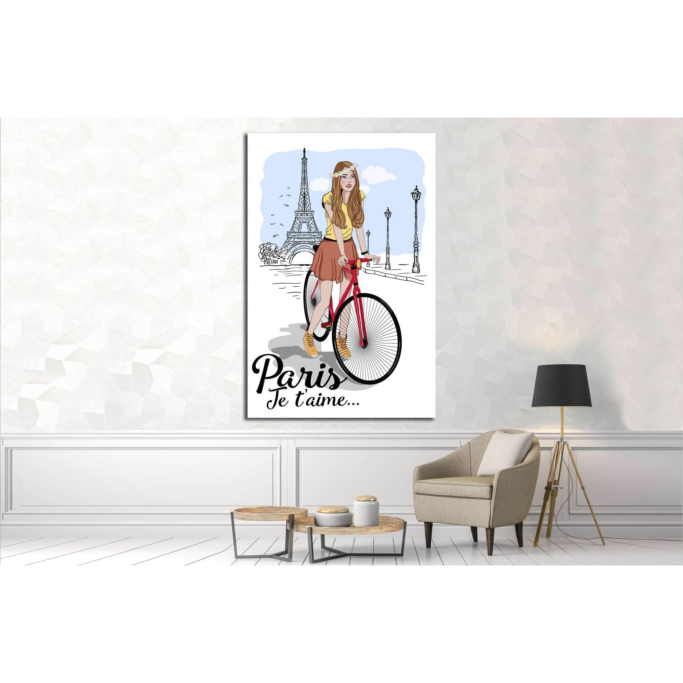 Discover Paris sketch canvas with girl on bike and eiffel tower vector illustration №4595 Ready to Hang Canvas PrintCanvas art arrives ready to hang, with hanging accessories included and no additional framing required. Every canvas print is hand-crafted,