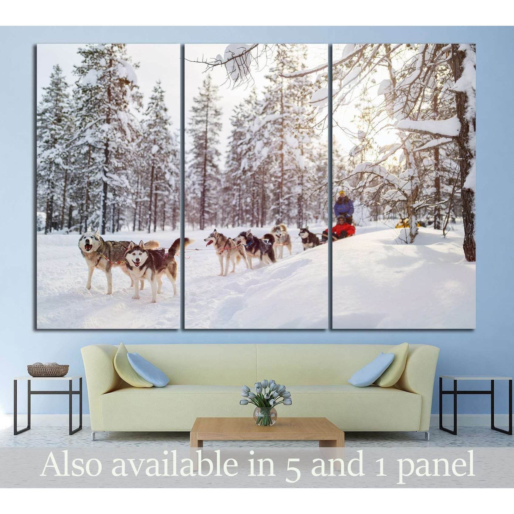 Dog team №5 Ready to Hang Canvas PrintCanvas art arrives ready to hang, with hanging accessories included and no additional framing required. Every canvas print is hand-crafted, made on-demand at our workshop and expertly stretched around 100% North Ameri