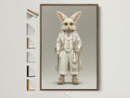 Victorian Steampunk Rabbit artwork is showcased in a brown frame. See all frame options available. This gentleman rabbit adds a quirky touch to any room. It's perfect Steampunk Animal Wall Art for eclectic homes. Consider this vintage-inspired piece for your office or living space.