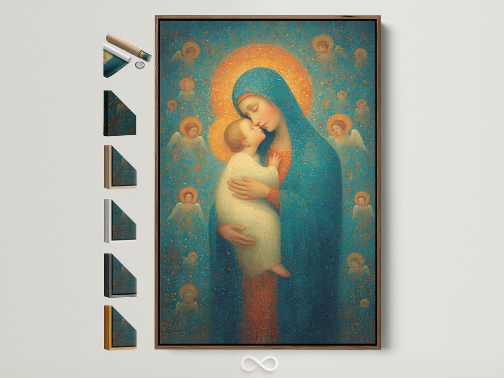 Explore framing options with this brown frame. See all available frame styles. Find the perfect frame for your artwork. Enhance your art today with our versatile frame selection.