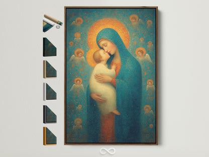 Explore framing options with this brown frame. See all available frame styles. Find the perfect frame for your artwork. Enhance your art today with our versatile frame selection.