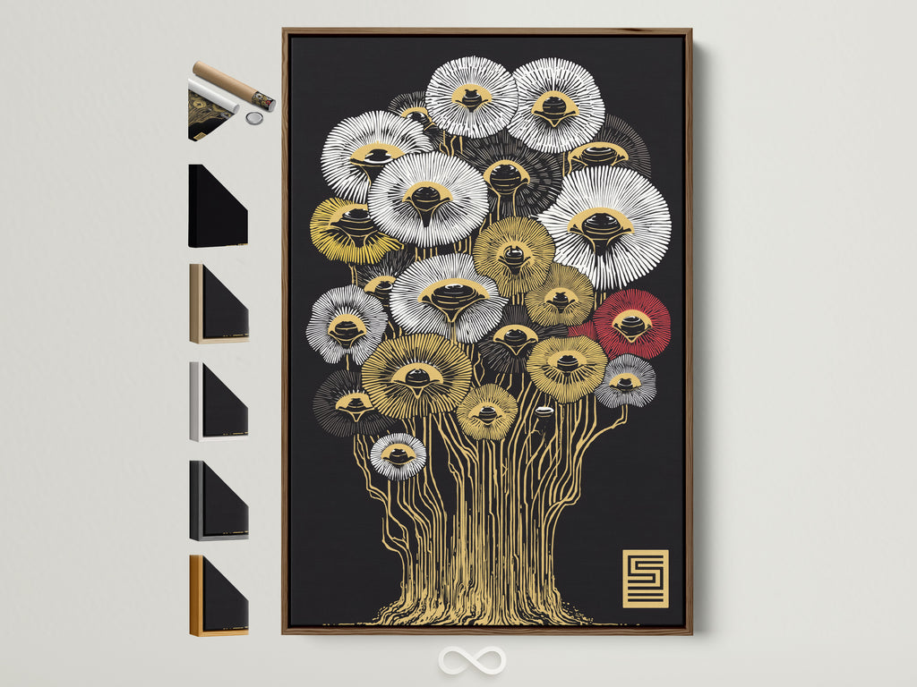 Explore framed abstract floral tree artwork with a brown frame. See frame options for gold botanical wall art. Perfect modern graphic artwork for your office decor. Discover contemporary art.