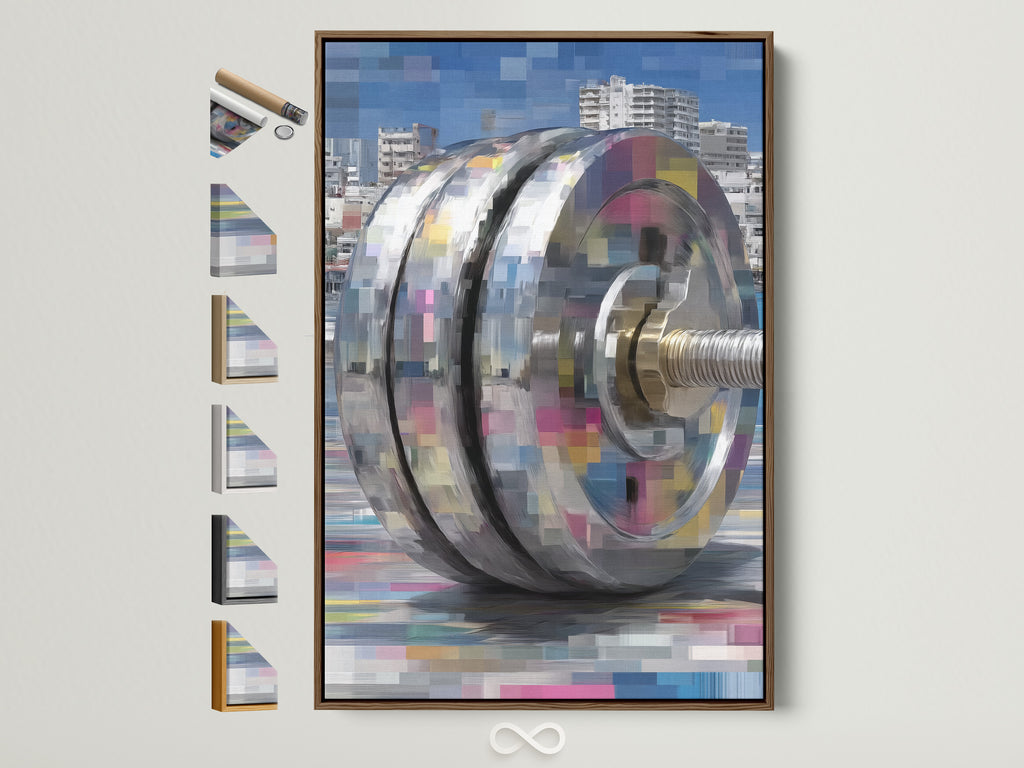 Explore framed modern mechanical wall art. See all frame options. Perfect digital pixel canvas print for office wall decor. Choose from industrial art or abstract machinery. Find the ideal style for your space.