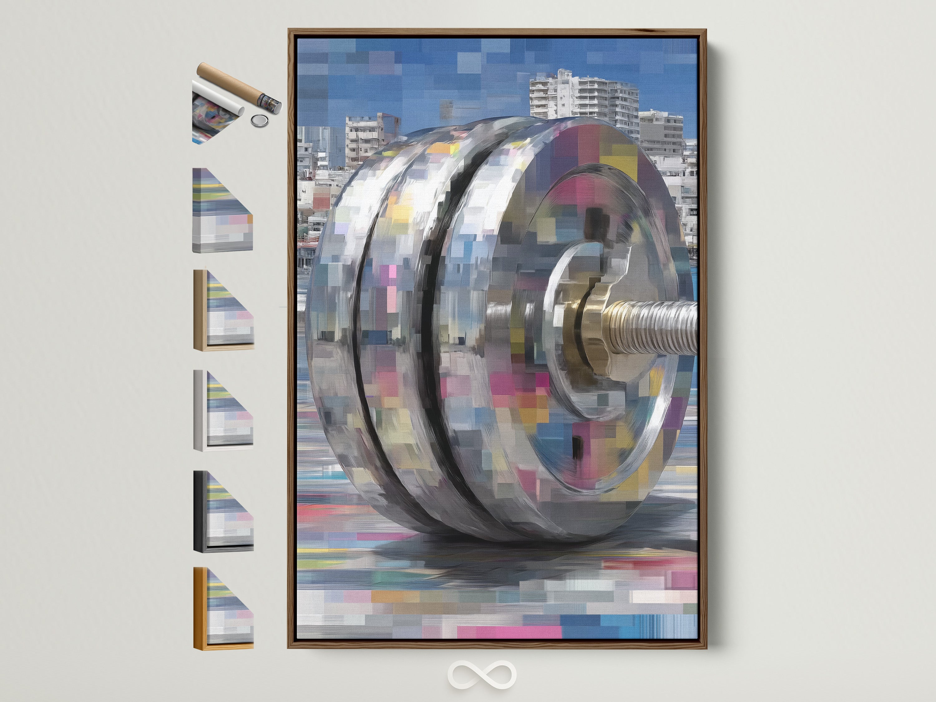 Explore framed modern mechanical wall art. See all frame options. Perfect digital pixel canvas print for office wall decor. Choose from industrial art or abstract machinery. Find the ideal style for your space.
