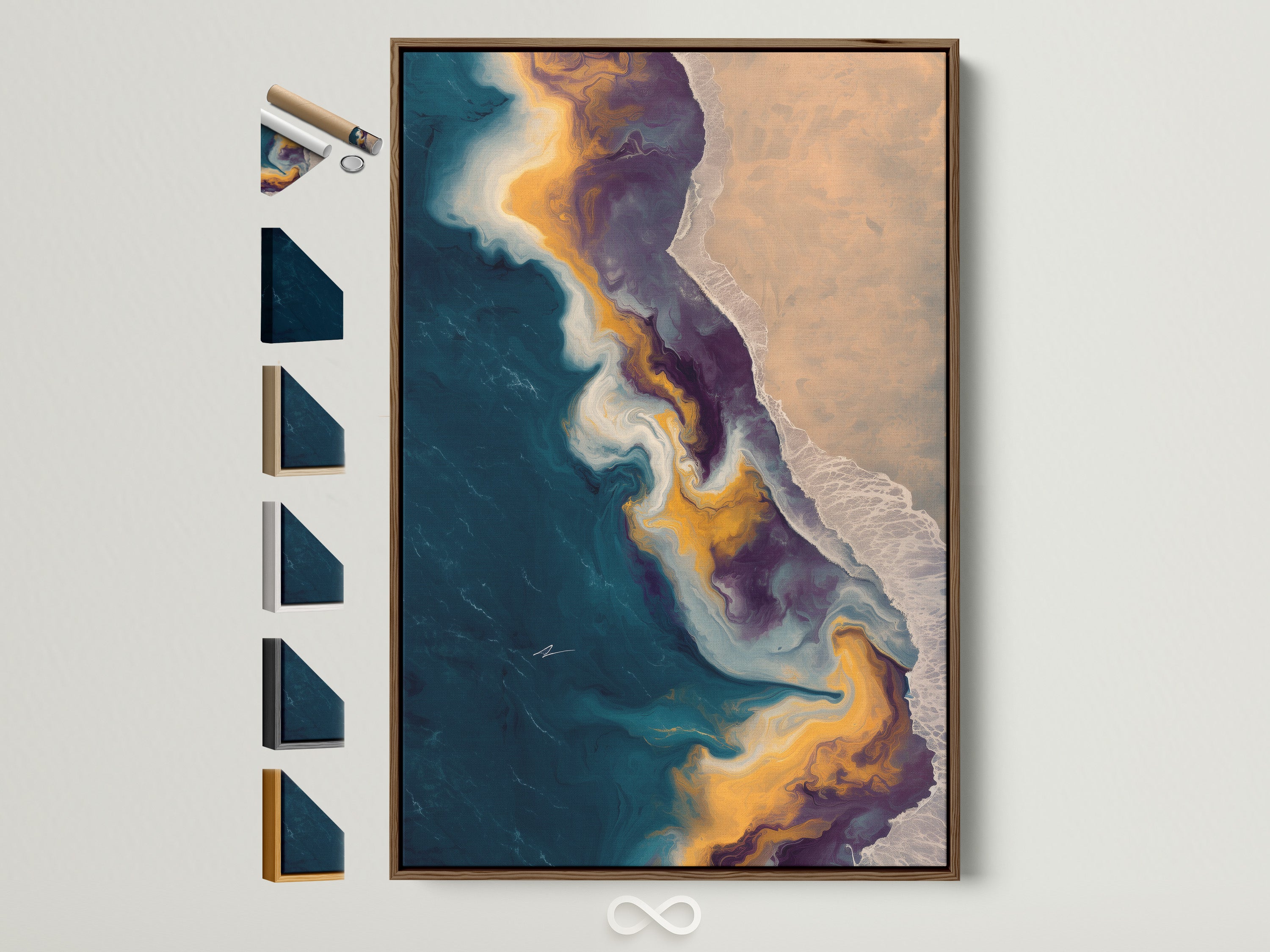 Explore framed art prints. This brown frame beautifully displays the artwork. See all available frame options to customize your perfect piece. Enhance your home with unique wall art today. Find the ideal frame to complement your style.