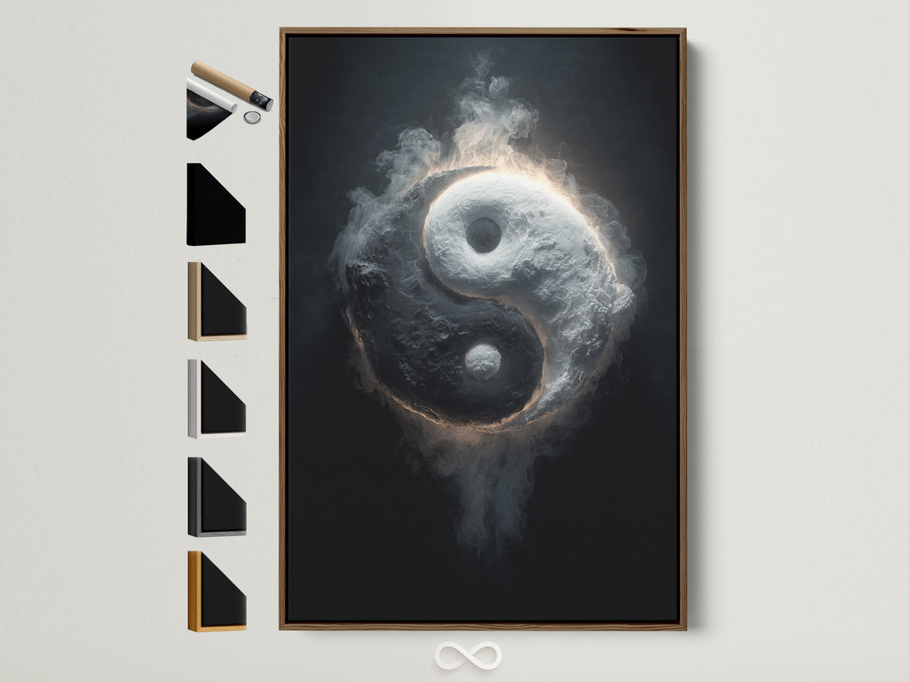 Explore frame options with this brown frame. It showcases all available frame styles side by side. Enhance your artwork with our versatile framing choices. Find the perfect frame to complement your art prints. Transform your living space with framed art.