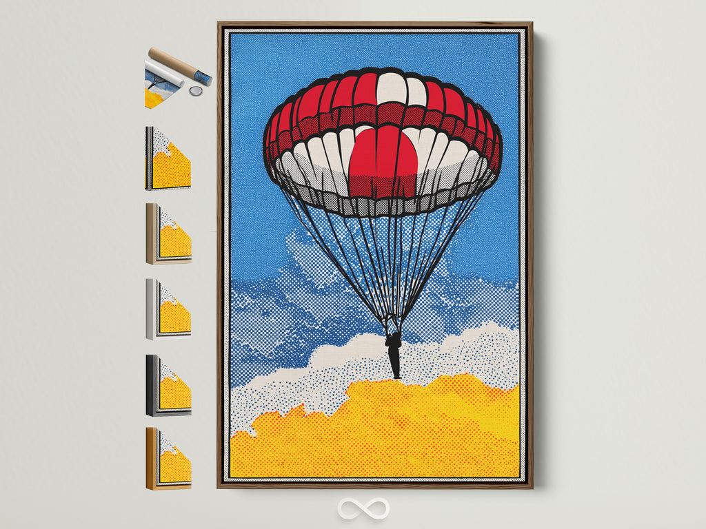 Explore framed artwork options. This image showcases a brown frame with various frame styles displayed beside it. Discover the perfect frame to complement your art and enhance your space. Find high-quality framing solutions for canvas prints and fine art posters.