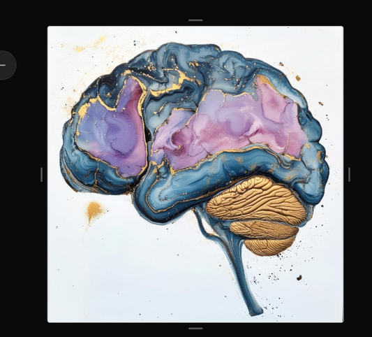 Brain Anatomy Art - Gold Vein Abstract Print, Neurology Clinic Decor, Medical Student Gift, Science Wall Art