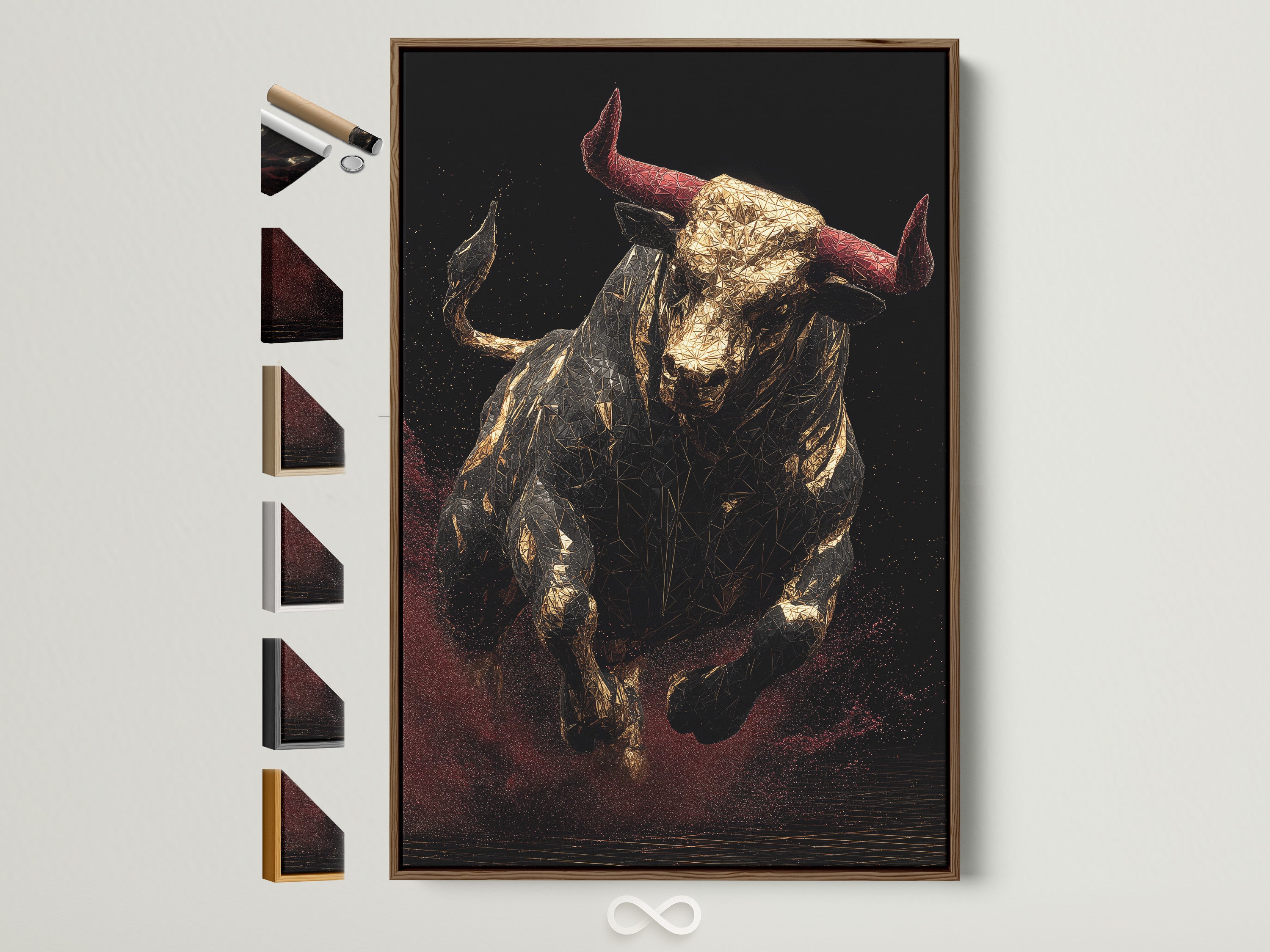 Explore framed artwork options with a brown frame. View all frame styles side by side. Find the perfect frame to complement your artwork. Discover various framing choices for a personalized touch. This art piece enhances any space. Consider different frame types to match your interior.