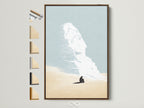 Explore framing options for your Desert Dream artwork. The brown frame showcases the art beautifully. See all available frame styles to perfectly match your decor. Discover the ideal frame for your solitude wall art.