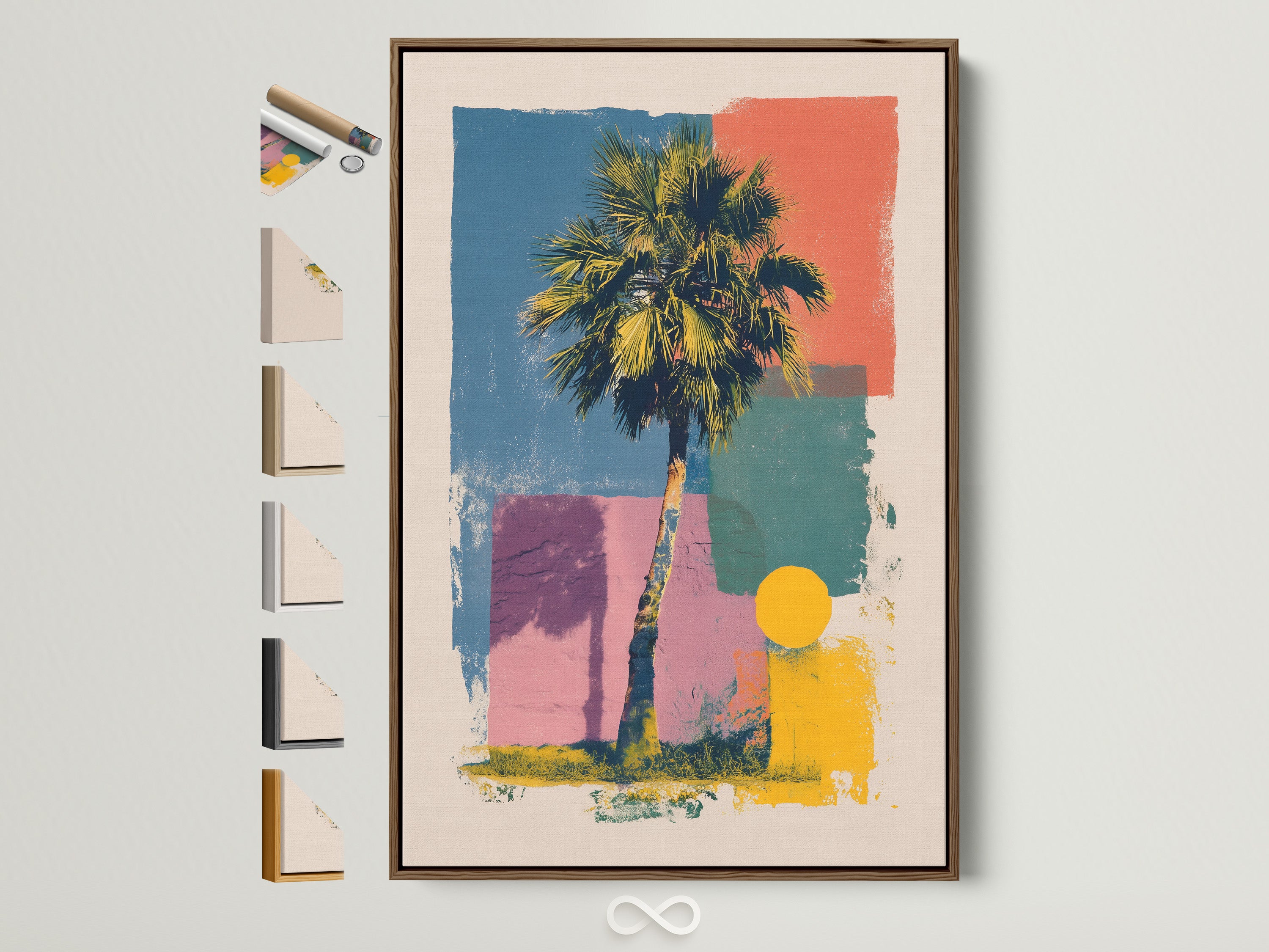 Palm Tree Pop Art — retro tropical wall decor