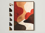 Abstract art print in a brown frame. See all available frame options. Find the perfect frame to complement your artwork. Choose from a variety of styles and finishes. Transform your space with framed art.