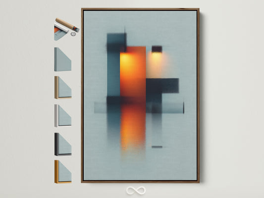 Explore framed art options. This photo showcases a brown frame. Various frame styles are displayed on the side. Find the perfect frame to complement your artwork. Enhance your space with custom framing options.