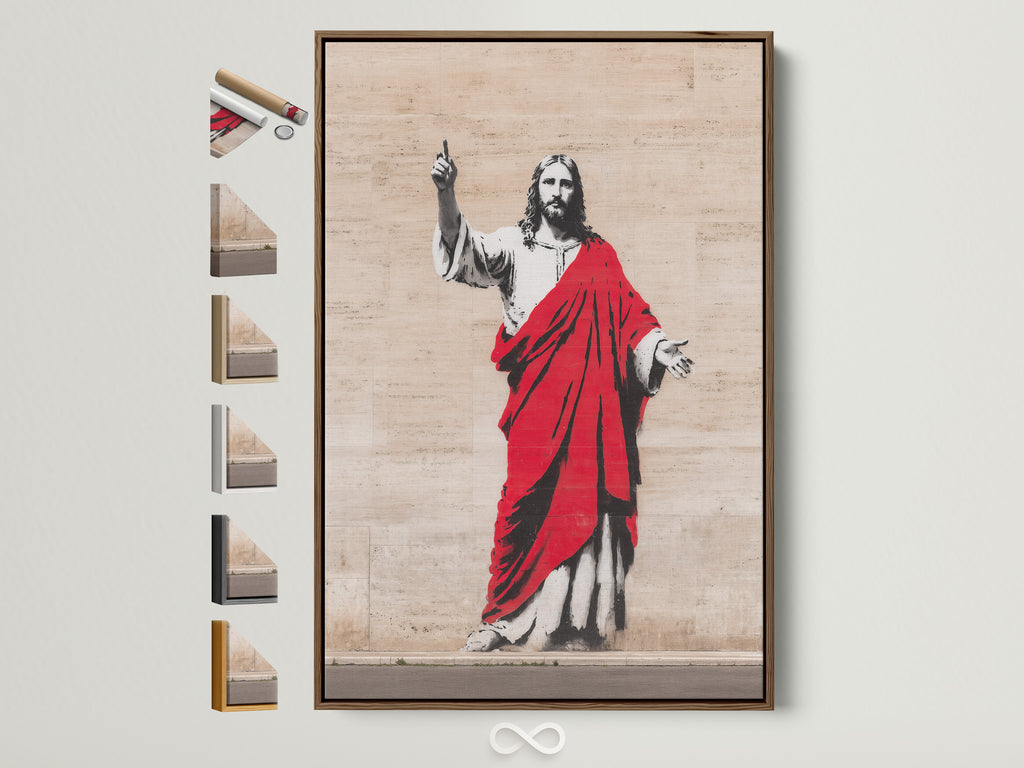 Explore our brown frame options for your artwork. This photo showcases a framed art piece with various frame choices displayed alongside. Find the perfect frame to complement your style. Frame options include natural wood tones and sleek finishes for a gallery-worthy presentation.