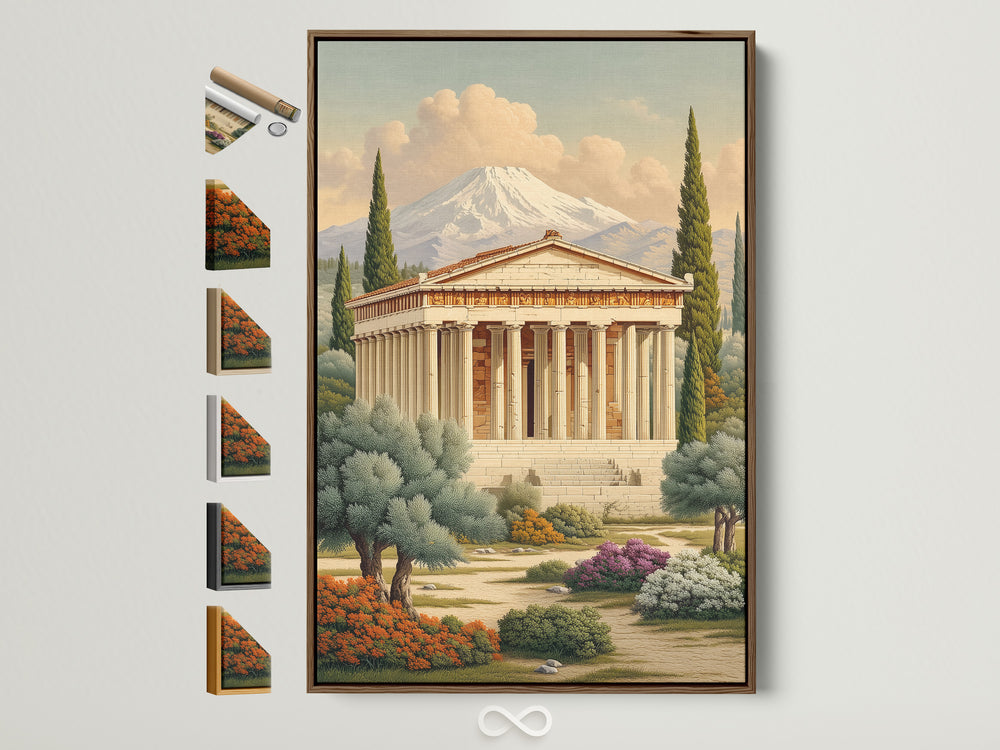 Classical Architecture Canvas — Artoholica Greek temple classical landscape print
