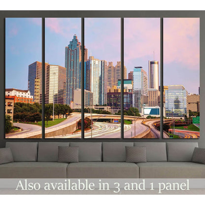 Downtown Atlanta, Georgia at the sunset time №1643 Ready to Hang Canvas PrintCanvas art arrives ready to hang, with hanging accessories included and no additional framing required. Every canvas print is hand-crafted, made on-demand at our workshop and exp