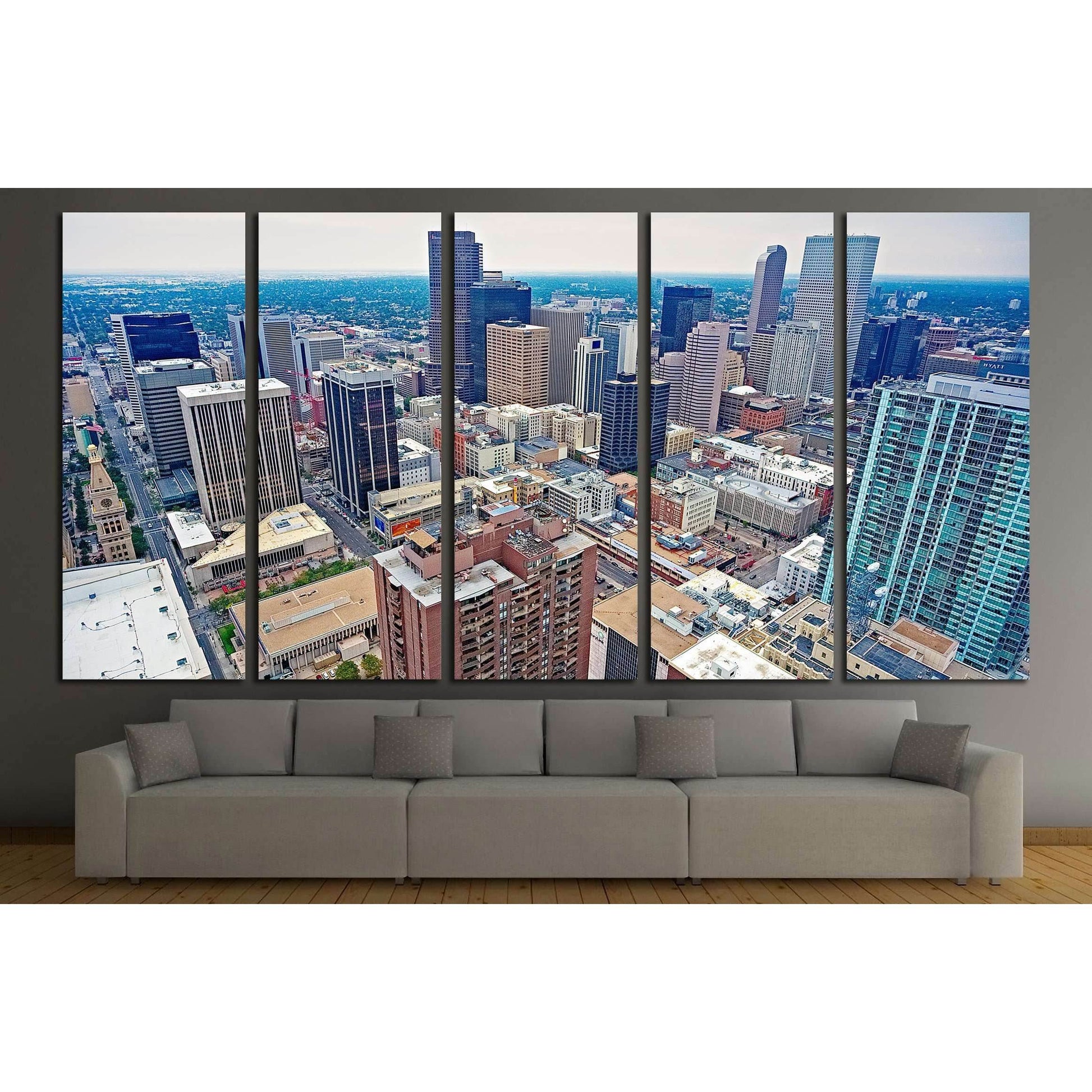 Downtown Denver №1745 Ready to Hang Canvas PrintCanvas art arrives ready to hang, with hanging accessories included and no additional framing required. Every canvas print is hand-crafted, made on-demand at our workshop and expertly stretched around 100% N