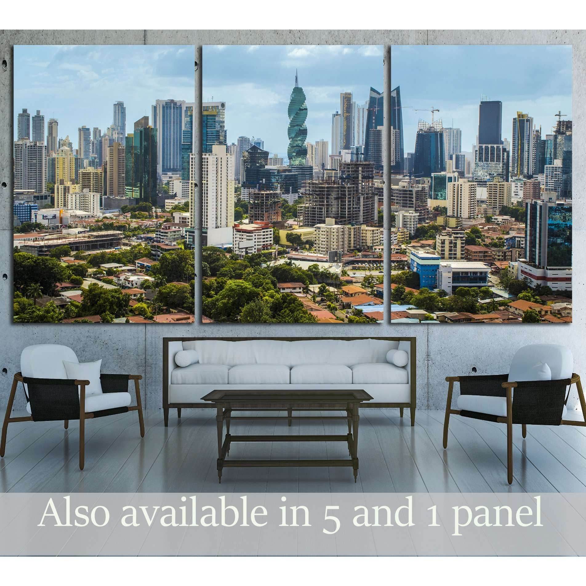 Downtown Panama City Skyscrapers №1546 Ready to Hang Canvas PrintCanvas art arrives ready to hang, with hanging accessories included and no additional framing required. Every canvas print is hand-crafted, made on-demand at our workshop and expertly stretc