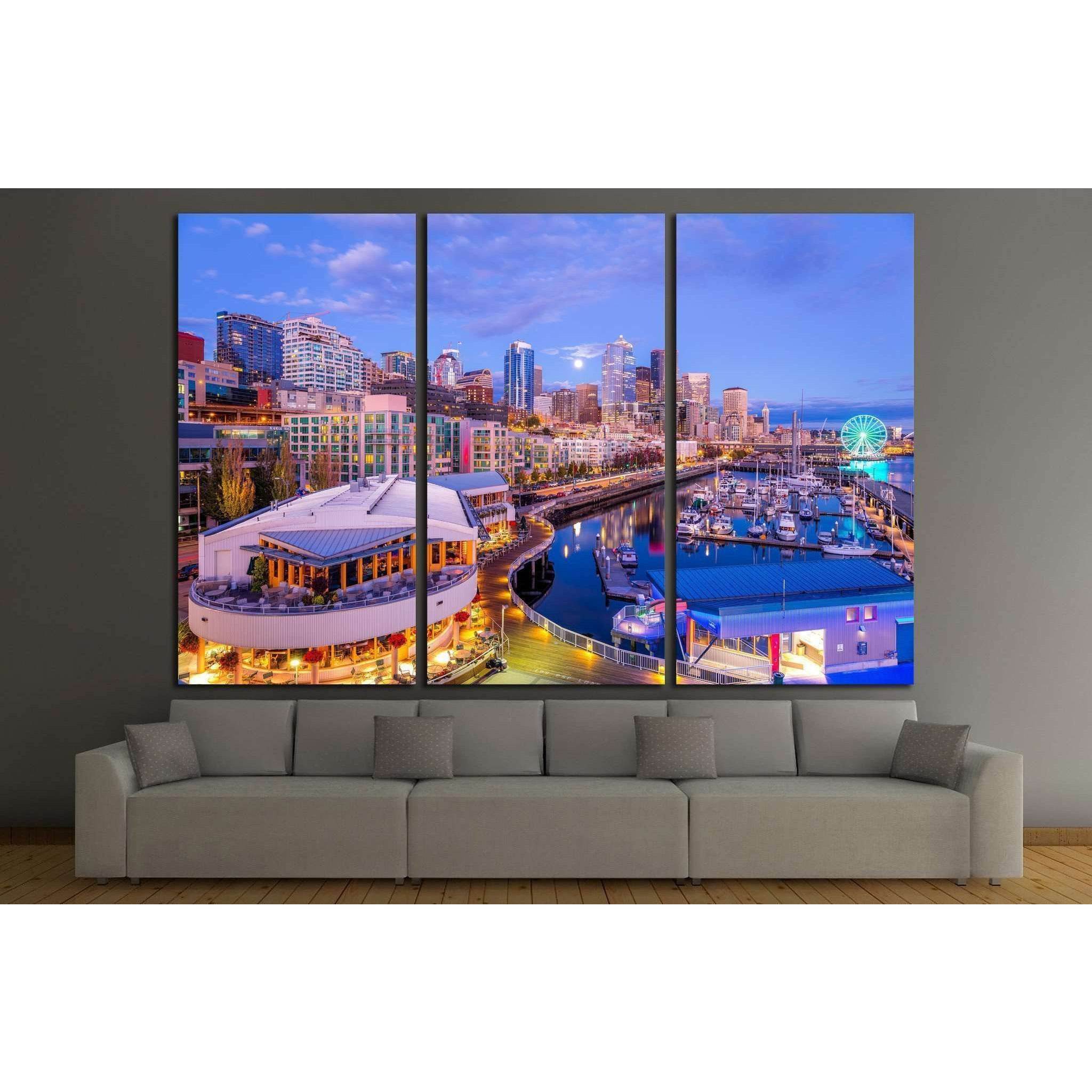 downtown Seattle №1365 Ready to Hang Canvas PrintCanvas art arrives ready to hang, with hanging accessories included and no additional framing required. Every canvas print is hand-crafted, made on-demand at our workshop and expertly stretched around 100%