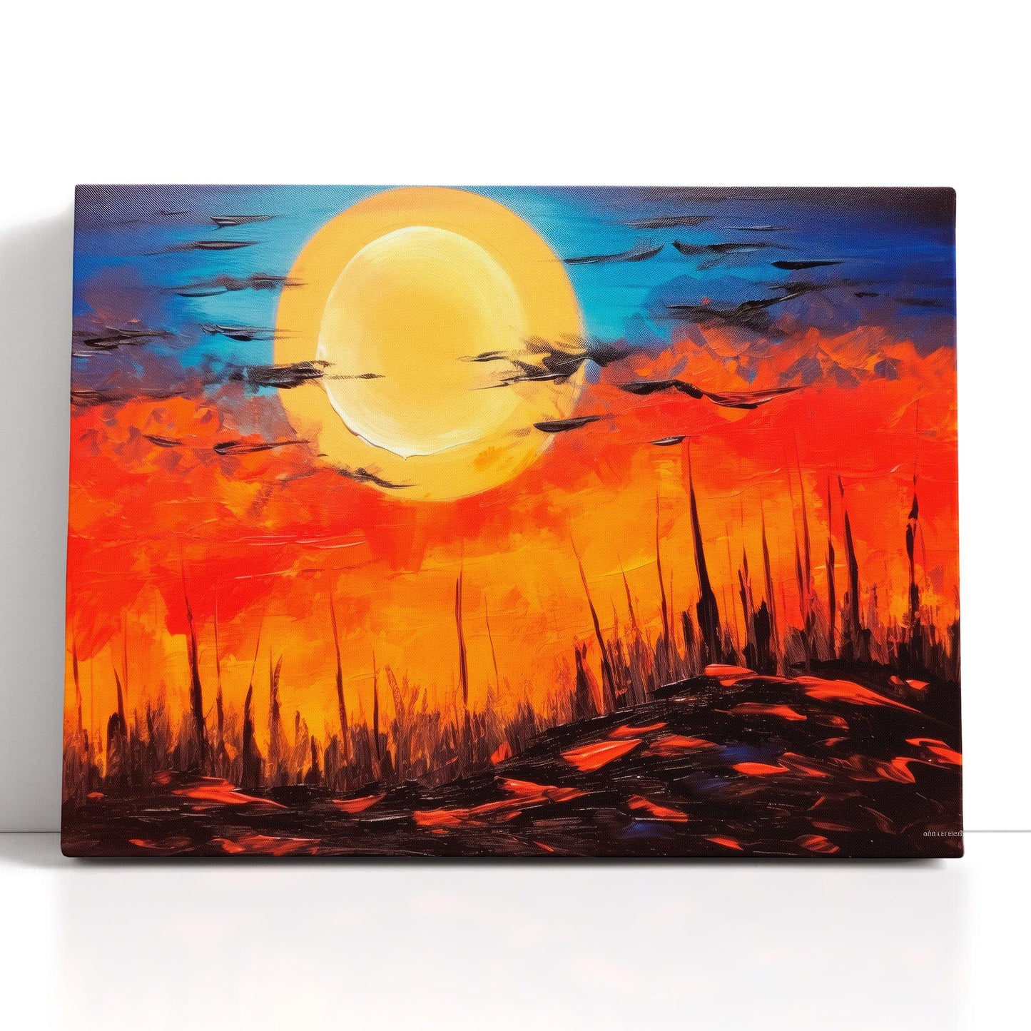 Dramatic Alien Sunset in Desert - Canvas Print - Artoholica Ready to Hang Canvas Print