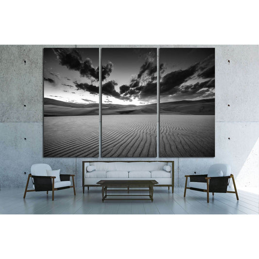 Dramatic Sky over desert dunes Black and White Landscapes Photography №3096 Ready to Hang Canvas PrintCanvas art arrives ready to hang, with hanging accessories included and no additional framing required. Every canvas print is hand-crafted, made on-deman