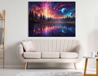 Dreamy Aurora Skyline - Canvas Print - Artoholica Ready to Hang Canvas Print