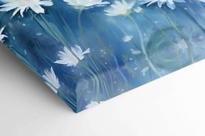 Dreamy Starry Night Flowers - Canvas Print - Artoholica Ready to Hang Canvas Print